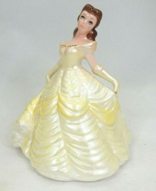 Vintage Schmid Beauty And The Beast Belle Figurine (not Musical) Hand Painted