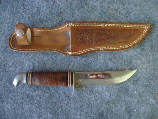 Vintage Schrade Walden 147 Bowie Knife W/sheath