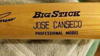 Jose Canseco Signed Personal Game Model Bat Oakland A 