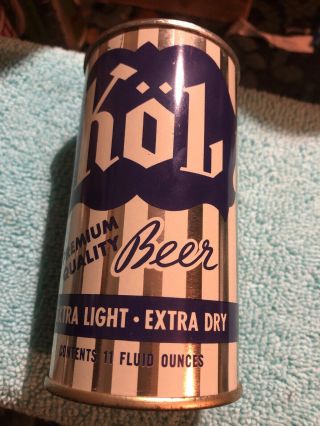 Vintage Kol Premium Quality Flat Top Beer Can Empty 11 Oz Air Filled