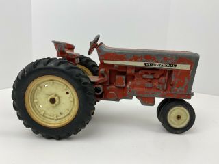 VINTAGE Red Toy International Harvester TRACTOR from 60 ' s,  1/16 3