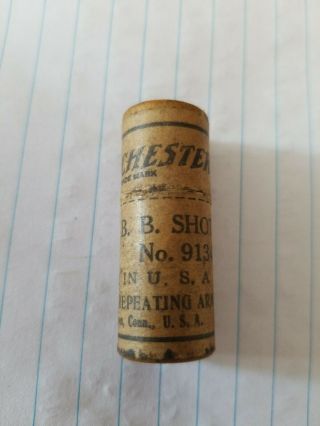 Vintage Winchester Arms Co.  Split Bb Shot Hunting Ammunition Tube Empty