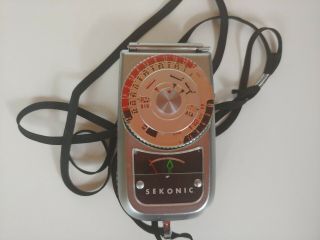 Sekonic Light Meter Auto Leader 3 Model 162 With Case Exposure Meter Vintage