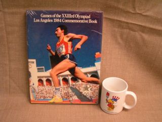 1984 Los Angeles Olympics Commemorative Coffee Table Book & Sam The Eagle Mug