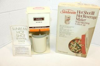 Vintage Sunbeam Hot Shot Iii Beverage Maker Dispenser 17016 Almond