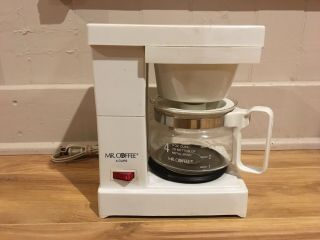 Vintage Mr Coffee Model Vl4 4 Cup Filter Coffee Maker White Small Mini Travel