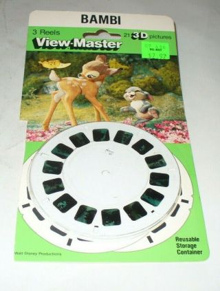 Vintage View - Master 3d 3001 Walt Disney Presents Bambi,  3 Reel Set