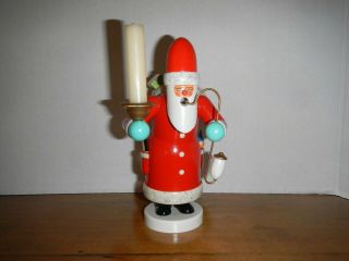 Vintage Dregeno German Wood Smoker Santa 7 1/2 " Tall C1979,  Box Gdr