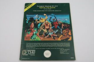 Vintage 1981 Advanced Dungeons & Dragons Module G1 - 2 - 3 Against The Giants 9058