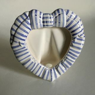 Vtg Ceramic Heart Shape Picture Frame Haldon Group Japan 5x5x2 " Photo 2.  5x2.  5 "