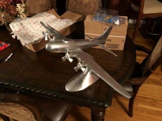 Wwii B17 Bomber Airplane Aircraft Desktop Model 30 " Aluminum Chrome Nickel
