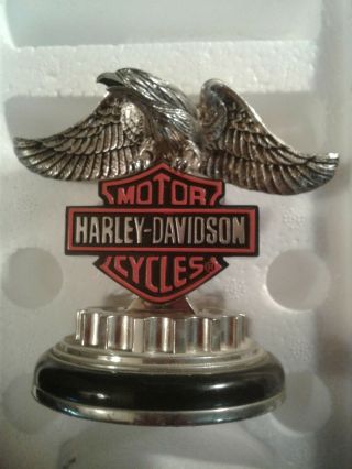 Franklin Harley Davidson Low Rider Pocket Watch w/ Stand Vintage NIB 2