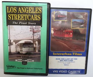 Vintage Los Angeles Rail Cars - 2 Vhs Tapes
