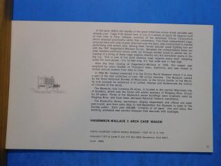 Postcard Hagenbeck Wallace 3 Arch Cage Wagon Circus 1971 5 x 9 3