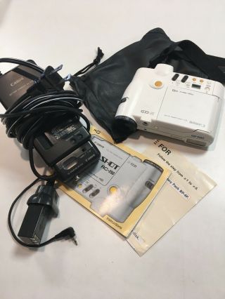Vintage Canon Xap Shot Rc - 250 Video Floppy Disk Still Camera White Bundle