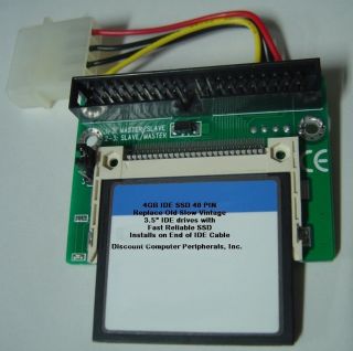 4gb Ssd Replace Vintage 3.  5 " Ide Drives With This 40 Pin Ide Ssd Card & Adapter