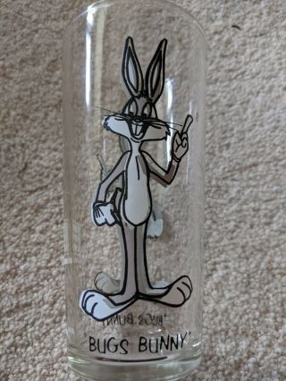 Vintage 1973 Bugs Bunny Pepsi Warner Bros Collector Series Glass