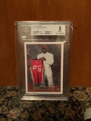 2003 - 04 Topps Lebron James Rc 221 Bgs 8 Nm - Mt.  Three Solid Subs
