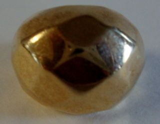 Vintage Sterling Silver & Vermeil Chunky Ring Size 7.  5 925 Thailand 11.  6 Grams