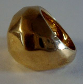 Vintage Sterling Silver & Vermeil Chunky Ring Size 7.  5 925 Thailand 11.  6 Grams 3