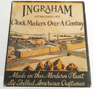 Vintage Ingraham Nite & Day Alarm Clock Rare Empty Box Only