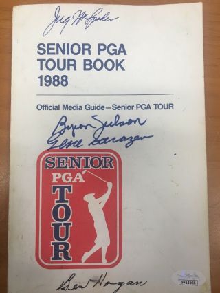 1988 Senior Pga Tour Book,  Byron Nelson,  Ben Hogan,  Gene Sarazen And More Jsa