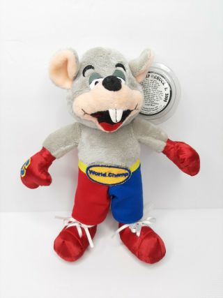 Vintage Chuck E Cheese World Champ Plush 2009 Promo Toy Mouse Limited Edition