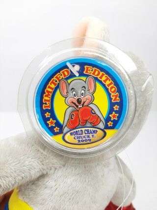 Vintage Chuck E Cheese World Champ Plush 2009 Promo Toy Mouse LIMITED EDITION 3