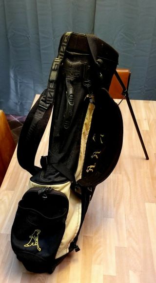 Vintage Ping Pal Kids Youth Junior Carry Stand Golf Bag Black & Gold 27 "