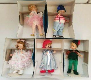 Vintage Madame Alexander Dolls Peter Pan Wendy Tinkerbell Smee John 5 Dolls