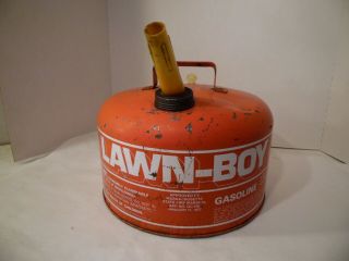 Vintage Lawn - Boy 2 1/2 Gallon Vented Galvanized Metal Gas Can