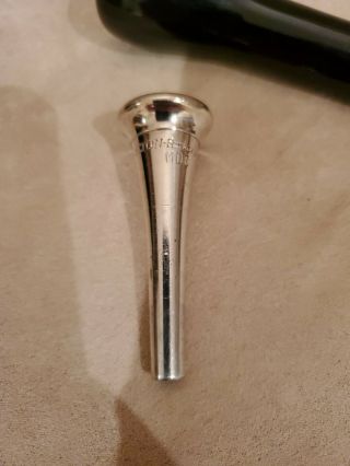 Vintage Silver Holton Farkas MDC French Horn Mouthpiece With Rubber Case 2