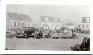 1930s Motorcycle Cop Police With Soap Box Derby Racers Sidecar Vintage Photo