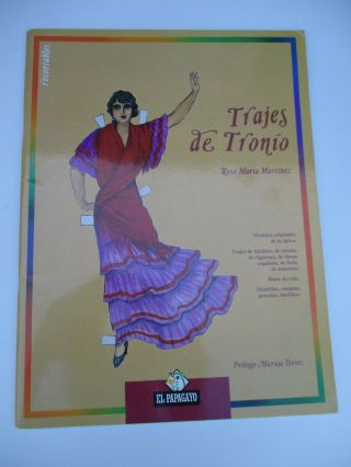 Paper Doll Vintage Spanish Flamenco Dance Poses Costume Fashion Latina 1988