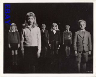 Village Of The Damned 6 Blonde Children Stare At Us Vintage Photo
