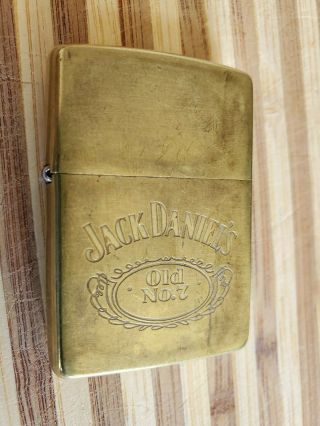 Vintage Zippo Windproof Cigarette Lighter Jack Daniels Old No.  7 Engraved