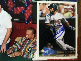 Kirby Puckett Autograph Deceased 1996 Topps Card Signed Twins Auto 96
