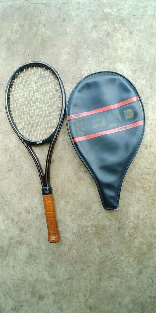 Amf Head Graphite Edge Vintage Tennis Racquet W/original Cover Great 4 1/2 Grip