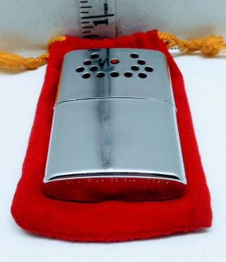 Vintage Aladdin Mfg Co.  Jon - E Gi Stainless Steel Hand Warmer Sporting W/red Bag