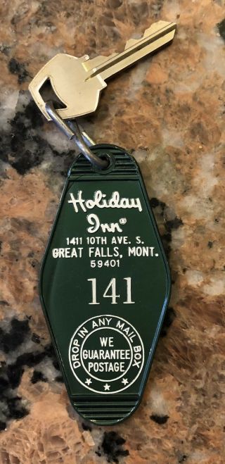 Vintage Holiday Inn Motel Key 6” Great Falls,  Montana Room 141