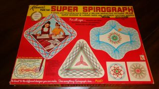 Vintage Kenner’s Spirograph 1969 Complete Art Set 2400 Red Tray