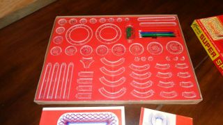 Vintage Kenner’s Spirograph 1969 Complete Art Set 2400 Red Tray 3