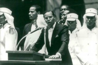 Vintage Photograph Of Louis Farrakhan Talks To His 20,  000 Followers In Madison S