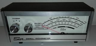 Vintage Sun Dwell Tachometer Model 7601 Automotive Diagnostic Tune - Up Tool