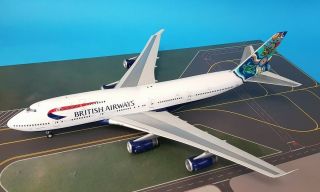 Wb Models 1:200 Boeing 747 - 400 British Airways G - Bnln 