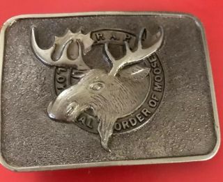 Vintage P.  A.  P.  Loyal Order Of Moose Belt Buckle Number 2013 Dk