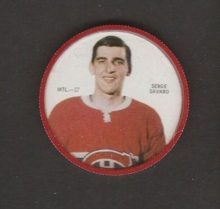 1968 - 69 Shirriff Hockey Coins Mtl - 17 Serge Savard Sp 15063