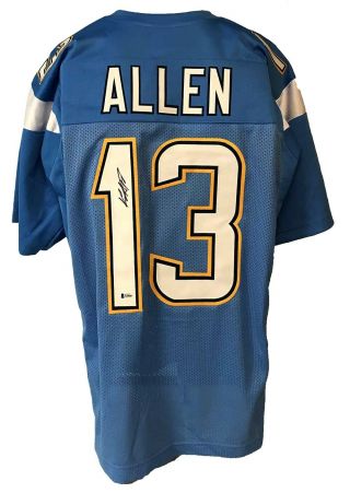 Keenan Allen Signed Pro Style Custom Powder Blue Jersey Beckett Authenticated