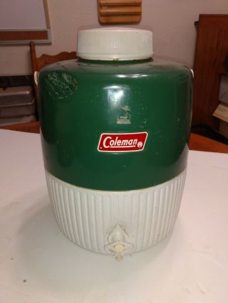 Vtg.  Coleman Water Drink Cooler Jug Dispenser Spigot Thermos Camping Collector