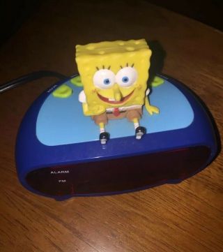 Vintage Spongebob Squarepants Digital Alarm Clock Bc - Sbc200 Viacom Great